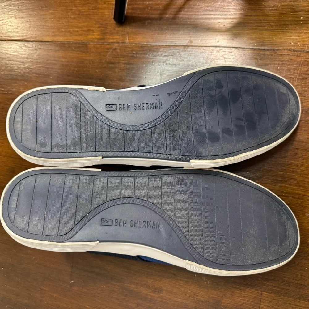 Ben Sherman Bristol Chukka Denim & Canvas Mid-Top Sneakers Size 11.5 Preppy Navy